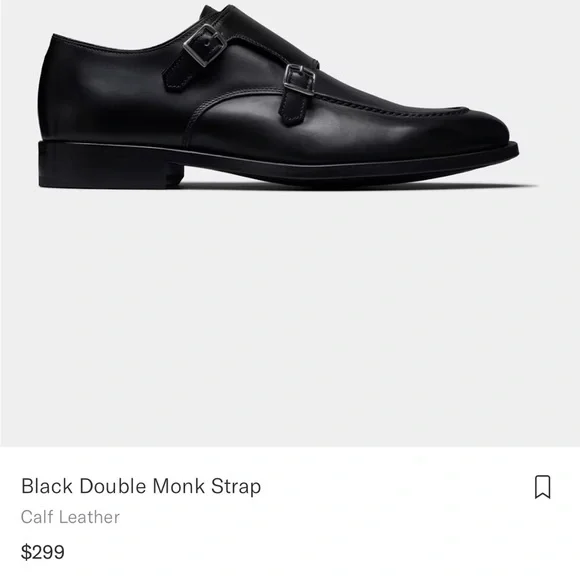 Suitsupply Black Double Monk Strap Shoes SUITSUPPLY FW1005 Formal Shoes Men main image 2